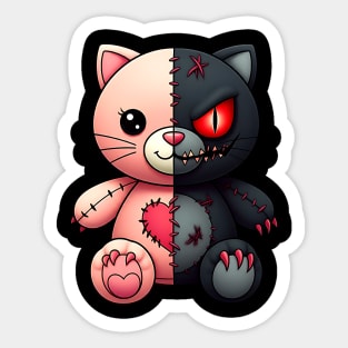 Good and Bad Kitty Sticker